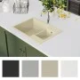 Double sink kitchen with overflow beige granite by vidaXL, Sinks - Ref: Foro24-147087, Price: 118,97 €, Discount: %