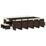 Garden dining set with 15-piece brown synthetic rattan cushions by , Garden sets - Ref: Foro24-3277760, Price: 941,99 €, Disc...
