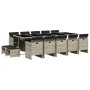Set comedor jardín y cojines 15 pzas ratán sintético gris claro de , Conjuntos de jardín - Ref: Foro24-3277762, Precio: 939,6...