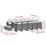 Garden dining set with 15 pieces, light gray synthetic rattan and cushions. by , Garden sets - Ref: Foro24-3277762, Price: 1,...