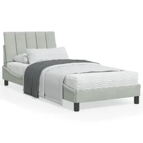 Bett mit hellgrauem Samtmatratze 90x200 cm von , Betten und Lattenroste - Ref: Foro24-3208574, Preis: 292,42 €, Rabatt: %