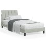 Bed with light gray velvet mattress 90x200 cm by , Beds and slatted bases - Ref: Foro24-3208574, Price: 265,47 €, Discount: %
