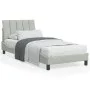 Cama con colchón terciopelo gris claro 90x200 cm de , Camas y somieres - Ref: Foro24-3208574, Precio: 275,26 €, Descuento: %