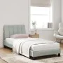 Cama con colchón terciopelo gris claro 90x200 cm de , Camas y somieres - Ref: Foro24-3208574, Precio: 275,26 €, Descuento: %