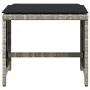 Taburetes jardín y cojines 4 uds ratán PE gris claro 40x40x35cm by , Outdoor ottomans - Ref: Foro24-4007488, Price: 103,04 €,...