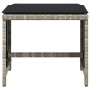 Taburetes jardín y cojines 4 uds ratán PE gris claro 40x40x35cm by , Outdoor ottomans - Ref: Foro24-4007488, Price: 87,42 €, ...