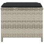 Taburetes jardín y cojines 4 uds ratán PE gris claro 40x40x35cm by , Outdoor ottomans - Ref: Foro24-4007488, Price: 87,42 €, ...