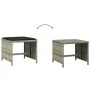 Taburetes jardín y cojines 4 uds ratán PE gris claro 40x40x35cm by , Outdoor ottomans - Ref: Foro24-4007488, Price: 103,04 €,...