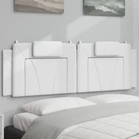 Padded white synthetic leather headboard 160 cm by , Headboards and footboards - Ref: Foro24-374798, Price: 63,00 €, Discount: %
