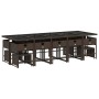 Set comedor de jardín y cojines 15 pzas ratán sintético marrón by , Garden sets - Ref: Foro24-3278120, Price: 785,45 €, Disco...