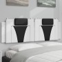 Gepolstertes Kopfteil aus weißem und schwarzem Kunstleder, 160 cm. von , Kopf- und Fußteile - Ref: Foro24-374803, Preis: 64,4...