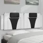 Padded headboard in white and black synthetic leather, 160 cm. by , Headboards and footboards - Ref: Foro24-374803, Price: 63...