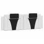 Padded headboard in white and black synthetic leather, 160 cm. by , Headboards and footboards - Ref: Foro24-374803, Price: 63...