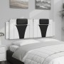 Padded headboard in white and black synthetic leather, 160 cm. by , Headboards and footboards - Ref: Foro24-374803, Price: 55...