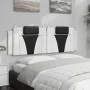 Padded headboard in white and black synthetic leather, 160 cm. by , Headboards and footboards - Ref: Foro24-374803, Price: 63...