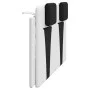 Padded headboard in white and black synthetic leather, 160 cm. by , Headboards and footboards - Ref: Foro24-374803, Price: 63...