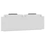 Padded headboard in white and black synthetic leather, 160 cm. by , Headboards and footboards - Ref: Foro24-374803, Price: 63...