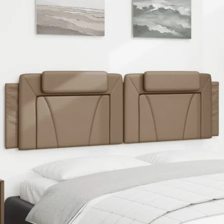 Padded headboard in synthetic cappuccino leather, 180 cm. by , Headboards and footboards - Ref: Foro24-374808, Price: 62,76 €...