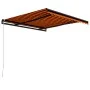 Manual retractable awning in orange and brown, 350x250 cm. by vidaXL, Awnings - Ref: Foro24-3055189, Price: 254,56 €, Discoun...
