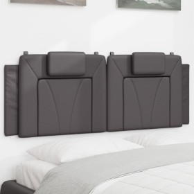 Gepolstertes Kopfteil aus grauem Kunstleder, 140 cm breit. von , Kopf- und Fußteile - Ref: Foro24-374793, Preis: 52,53 €, Rab...
