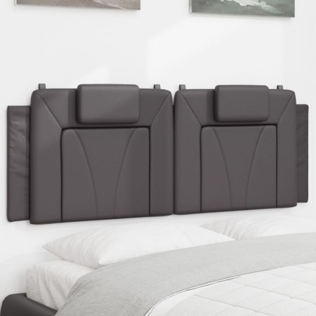 Gepolstertes Kopfteil aus grauem Kunstleder, 140 cm breit. von , Kopf- und Fußteile - Ref: Foro24-374793, Preis: 52,53 €, Rab...