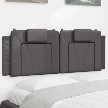 Gepolstertes Kopfteil aus grauem Kunstleder, 140 cm breit. von , Kopf- und Fußteile - Ref: Foro24-374793, Preis: 51,78 €, Rab...