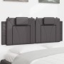 Cabecero de cama acolchado cuero sintético gris 140 cm de , Cabeceros y pies de cama - Ref: Foro24-374793, Precio: 52,53 €, D...