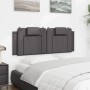 Gepolstertes Kopfteil aus grauem Kunstleder, 140 cm breit. von , Kopf- und Fußteile - Ref: Foro24-374793, Preis: 52,53 €, Rab...