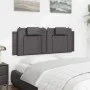 Gepolstertes Kopfteil aus grauem Kunstleder, 140 cm breit. von , Kopf- und Fußteile - Ref: Foro24-374793, Preis: 51,78 €, Rab...