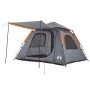 Tienda de campaña iglú 4 personas apertura rápida gris/naranja by , tents - Ref: Foro24-4004145, Price: 123,46 €, Discount: %
