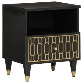 Massivholz-Nachttisch aus Mangoholz 40x33x46 cm von , Nachttische - Ref: Foro24-358326, Preis: 39,58 €, Rabatt: %