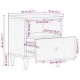 Massivholz-Nachttisch aus Mangoholz 40x33x46 cm von , Nachttische - Ref: Foro24-358326, Preis: 39,88 €, Rabatt: %