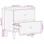 Mesita de noche de madera maciza de mango 40x33x46 cm de , Mesitas de noche - Ref: Foro24-358318, Precio: 75,07 €, Descuento: %