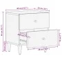 Mesita de noche de madera maciza de mango 40x33x46 cm by , Nightstands - Ref: Foro24-358318, Price: 73,93 €, Discount: %