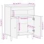 Armario auxiliar madera maciza de mango 60x33x75 cm de , Aparadores - Ref: Foro24-358345, Precio: 77,61 €, Descuento: %