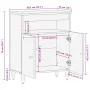 Armario auxiliar madera maciza de mango 60x33x75 cm by , Sideboards - Ref: Foro24-358345, Price: 77,08 €, Discount: %