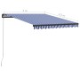 Blau-weiße einziehbare manuelle Markise 300x250 cm von vidaXL, Markisen - Ref: Foro24-3055184, Preis: 276,21 €, Rabatt: %