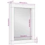 Espejo de baño madera maciza de acacia y vidrio 50x70x2,5 cm de , Espejos - Ref: Foro24-358351, Precio: 57,92 €, Descuento: %