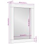 Espejo de baño madera maciza de acacia y vidrio 50x70x2,5 cm by , Mirrors - Ref: Foro24-358351, Price: 56,28 €, Discount: %
