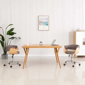 Swivel dining chairs 2 units gray taupe fabric by vidaXL, dining chairs - Ref: Foro24-3054887, Price: 302,63 €, Discount: %