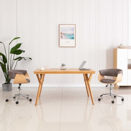 Swivel dining chairs 2 units gray taupe fabric by vidaXL, dining chairs - Ref: Foro24-3054887, Price: 341,37 €, Discount: %