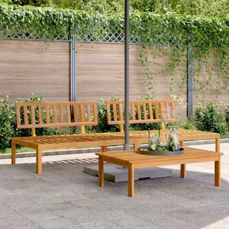 Sofás centrales palets de jardín 2 uds madera maciza de acacia de , Sofás de exterior - Ref: Foro24-365847, Precio: 243,72 €,...
