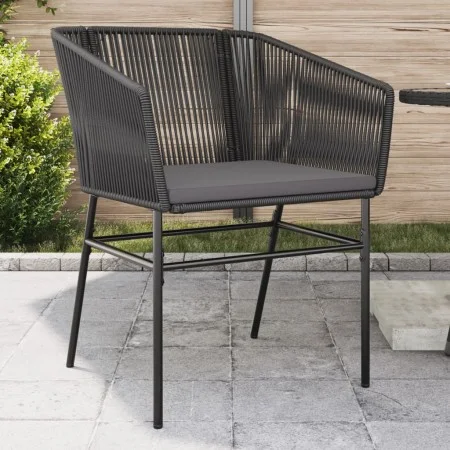 Gartensofas mit Kissen, 2 Stück, aus schwarzem synthetischem Rattan von , Gartenstühle - Ref: Foro24-369102, Preis: 134,65 €,...