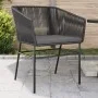 Gartensofas mit Kissen, 2 Stück, aus schwarzem synthetischem Rattan von , Gartenstühle - Ref: Foro24-369102, Preis: 134,65 €,...