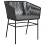 Gartensofas mit Kissen, 2 Stück, aus schwarzem synthetischem Rattan von , Gartenstühle - Ref: Foro24-369102, Preis: 134,65 €,...