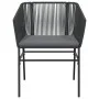 Gartensofas mit Kissen, 2 Stück, aus schwarzem synthetischem Rattan von , Gartenstühle - Ref: Foro24-369102, Preis: 134,65 €,...