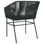 Gartensofas mit Kissen, 2 Stück, aus schwarzem synthetischem Rattan von , Gartenstühle - Ref: Foro24-369102, Preis: 134,65 €,...