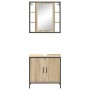 Juego de muebles de baño 2 pcs Marrón 60 x 30 x 60 cm