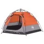 Tienda campaña cabaña 4 personas apertura rápida gris naranja by , tents - Ref: Foro24-4005337, Price: 103,89 €, Discount: %