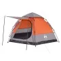 Tienda campaña cabaña 4 personas apertura rápida gris naranja by , tents - Ref: Foro24-4005337, Price: 103,89 €, Discount: %